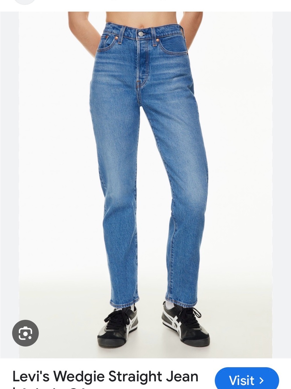 Levi's Women's Wedgie Straight Leg Jeans in Medium Blue
